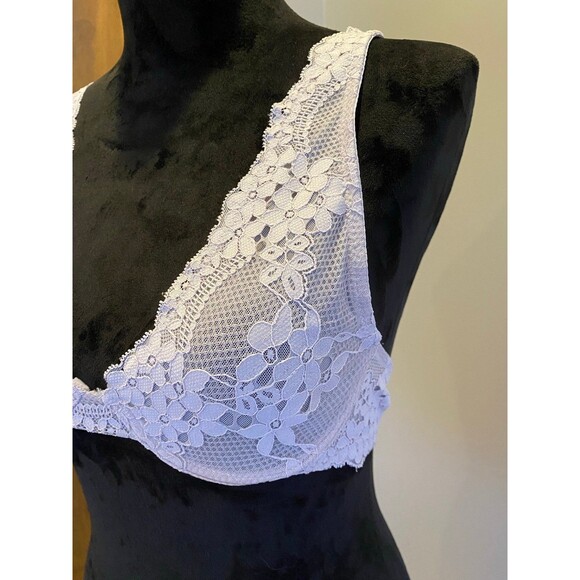 True  Bra Underwire Dusty Rose Pink Lacy 34 B Sexy Adjustable Straps - Picture 4 of 10